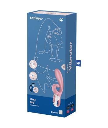 SATISFYER - HUG ME VIBRADOR RABBIT APP ROSA