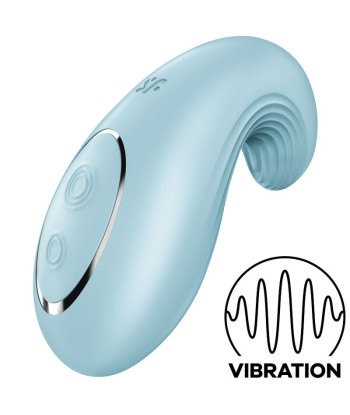 SATISFYER - DIPPING DELIGHT VIBRADOR LAY-ON AZUL