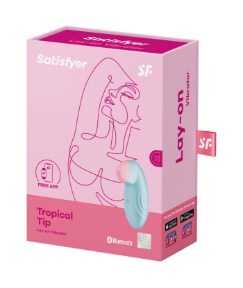 SATISFYER - TROPICAL TIP VIBRADOR LAY-ON AZUL