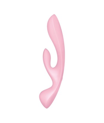 SATISFYER - TRIPLE OH VIBRADOR HÍBRIDO ROSA