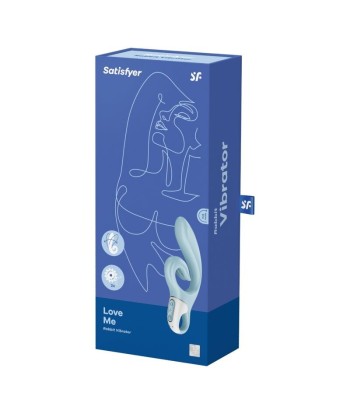 SATISFYER - LOVE ME VIBRADOR RABBIT AZUL