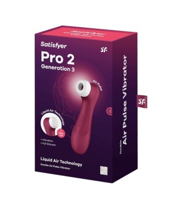 SATISFYER - PRO 2 GENERACIÓN 3 LIQUID AIR TECHNOLOGY GRANATE