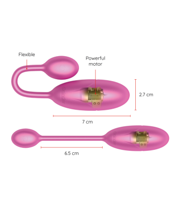 ONINDER - DENVER HUEVO VIBRADOR ROSA 7 X 2.7 CM - APP GRATUITA