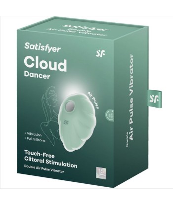 SATISFYER - CLOUD DANCER VERDE VIBRADOR AIR PULSE