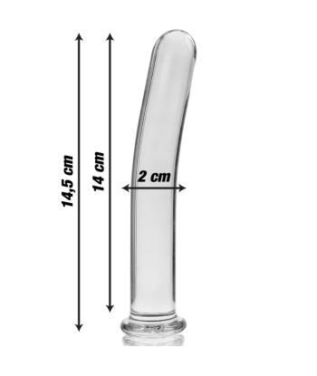 NEBULA SERIES BY IBIZA - MODELO 8 DILDO CRISTAL TRANSPARENTE 14.5 CM -O- 2 CM
