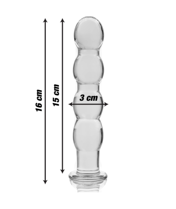 NEBULA SERIES BY IBIZA - MODELO 10 DILDO CRISTAL TRANSPARENTE 16.5 CM -O- 3.5 CM
