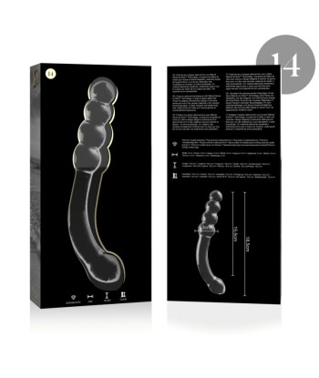 NEBULA SERIES BY IBIZA - MODELO 14 DILDO CRISTAL TRANSPARENTE 18.5 CM -O- 3 CM