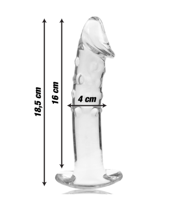 NEBULA SERIES BY IBIZA - MODELO 19 DILDO CRISTAL TRANSPARENTE 18.5 CM -O- 4 CM