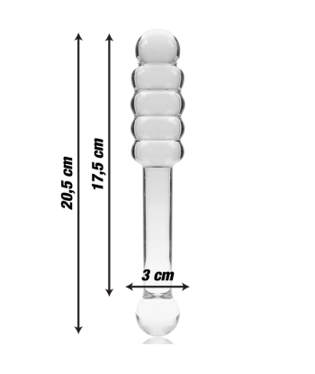 NEBULA SERIES BY IBIZA - MODELO 20 DILDO CRISTAL TRANSPARENTE 20.5 CM -O- 3 CM