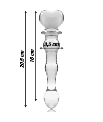 NEBULA SERIES BY IBIZA - MODELO 21 DILDO CRISTAL TRANSPARENTE 20.5 CM -O- 3.5 CM