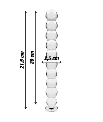 NEBULA SERIES BY IBIZA - MODELO 22 DILDO CRISTAL TRANSPARENTE 21.5 CM -O- 2.5 CM