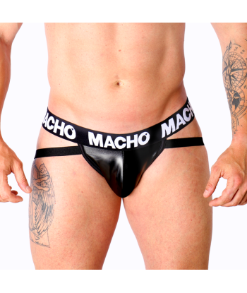 MACHO - MX25NC JOCK CUERO NEGRO S