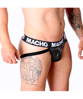 MACHO - MX25NC JOCK CUERO NEGRO S