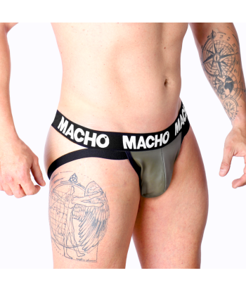 MACHO - MX27GR JOCK CUERO GRIS BEIGE S