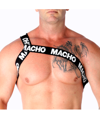 MACHO - ARNÉS ROMANO BLANCO S-M
