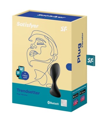 SATISFYER - TRENDSETTER PLUG VIBRADOR APP NEGRO