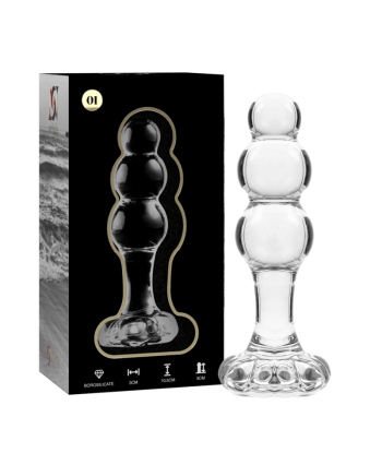 NEBULA SERIES BY IBIZA - MODELO 1 PLUG CRISTAL TRANSPARENTE 10.5 CM -O- 3 CM