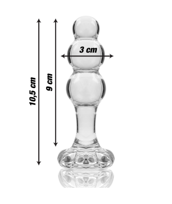 NEBULA SERIES BY IBIZA - MODELO 1 PLUG CRISTAL TRANSPARENTE 10.5 CM -O- 3 CM