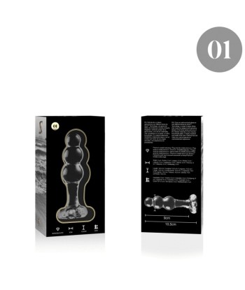 NEBULA SERIES BY IBIZA - MODELO 1 PLUG CRISTAL TRANSPARENTE 10.5 CM -O- 3 CM