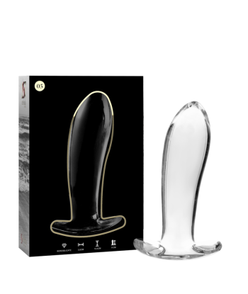 NEBULA SERIES BY IBIZA - MODELO 5 PLUG CRISTAL TRANSPARENTE 12.5 CM -O- 3.5 CM