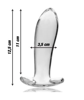 NEBULA SERIES BY IBIZA - MODELO 5 PLUG CRISTAL TRANSPARENTE 12.5 CM -O- 3.5 CM