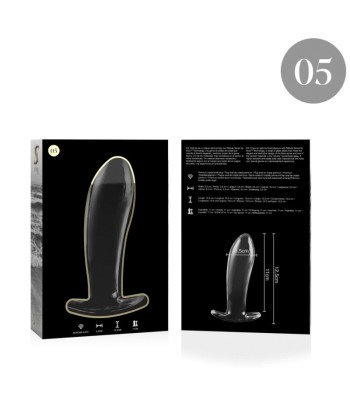 NEBULA SERIES BY IBIZA - MODELO 5 PLUG CRISTAL TRANSPARENTE 12.5 CM -O- 3.5 CM