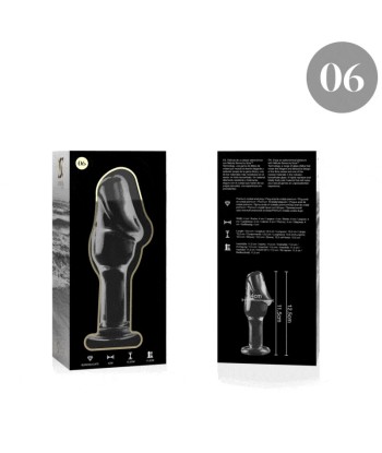 NEBULA SERIES BY IBIZA - MODELO 6 PLUG CRISTAL TRANSPARENTE 12.5 CM -O- 4 CM