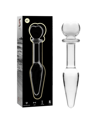 NEBULA SERIES BY IBIZA - MODELO 7 PLUG CRISTAL TRANSPARENTE 13.5 CM -O- 3 CM