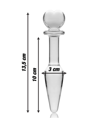 NEBULA SERIES BY IBIZA - MODELO 7 PLUG CRISTAL TRANSPARENTE 13.5 CM -O- 3 CM
