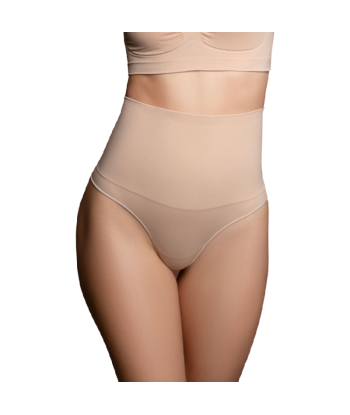 BYE-BRA - FAJA SIN COSTURAS ESTILO TANGA BEIGE TALLA S