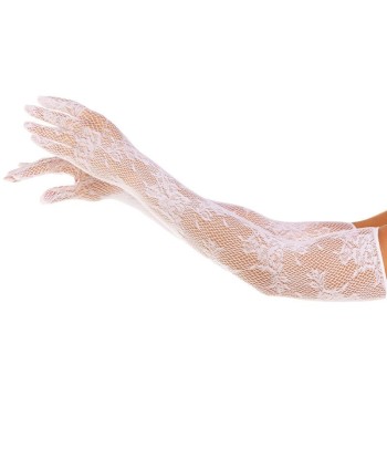 LEG AVENUE - GUANTES RED FLORAL NEGRO